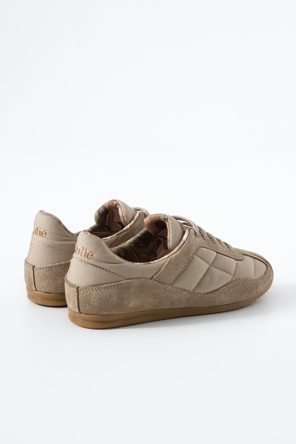 Flufie Bej Süet Detaylı Retro Sneaker | Günlük Spor Ayakkabı