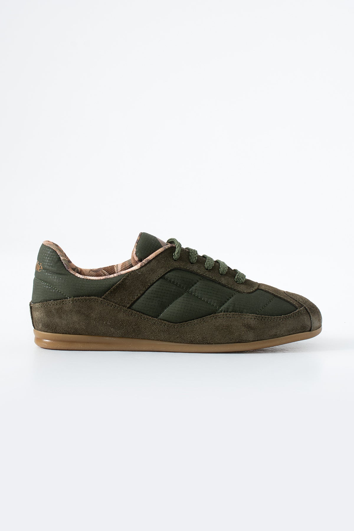 Flufie Haki Süet Detaylı Retro Sneaker | Günlük Spor Ayakkabı