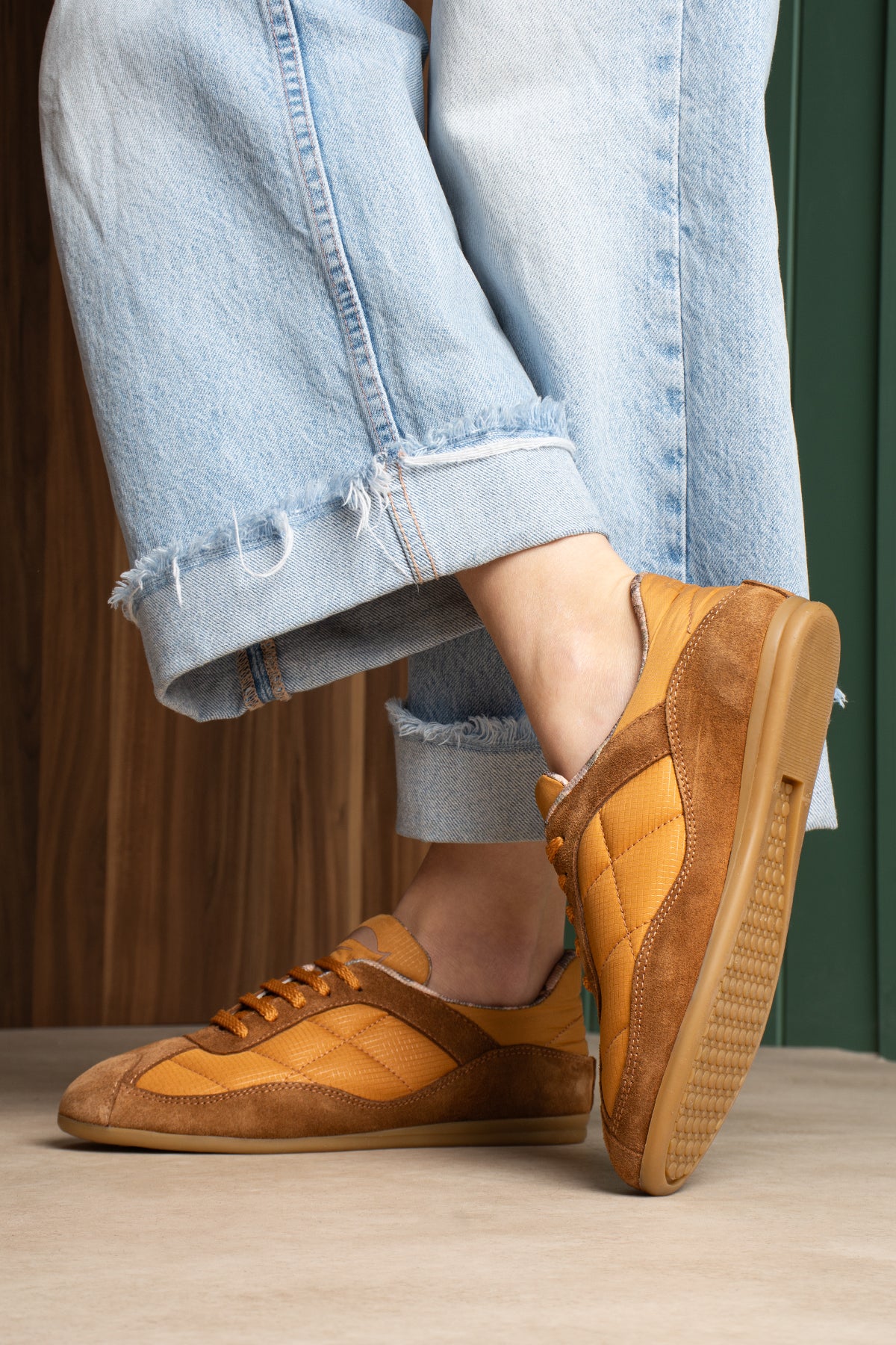 Flufie Hardal Süet Detaylı Retro Sneaker | Günlük Spor Ayakkabı