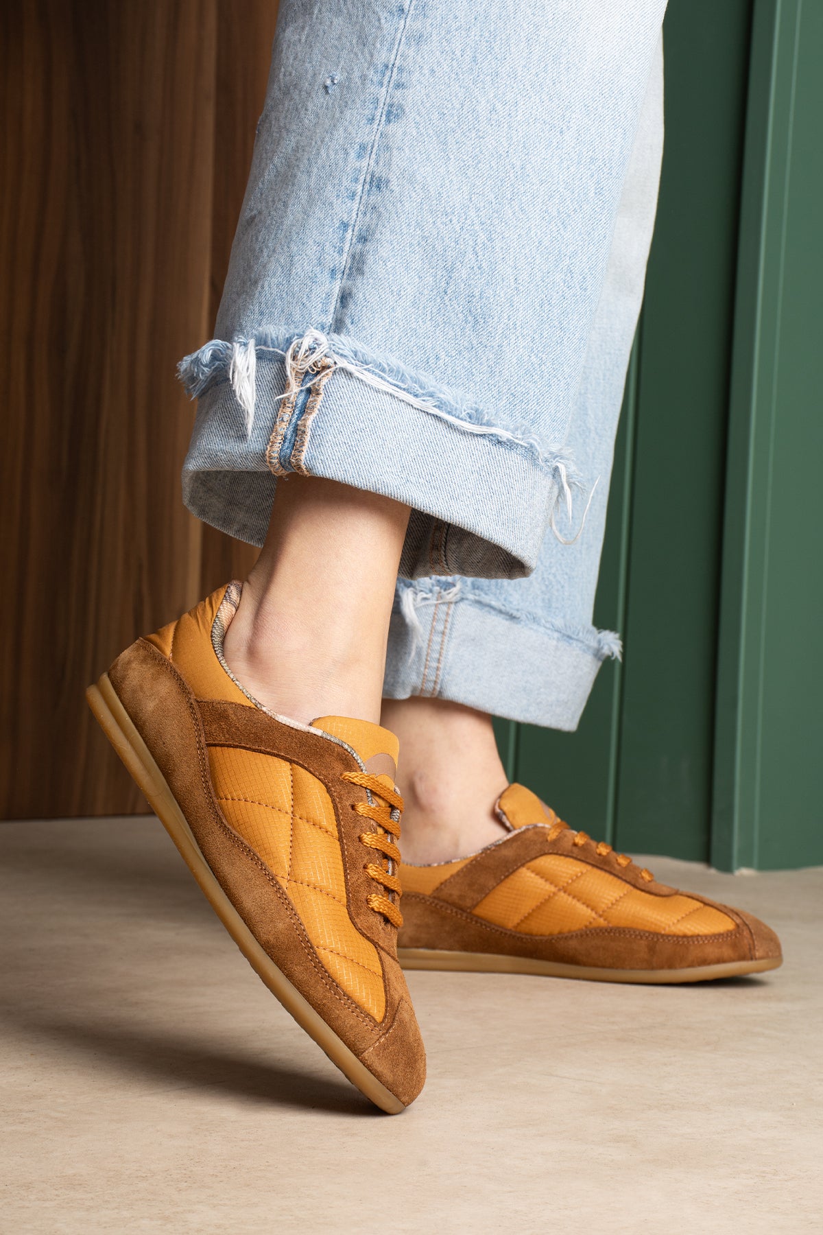 Flufie Hardal Süet Detaylı Retro Sneaker | Günlük Spor Ayakkabı